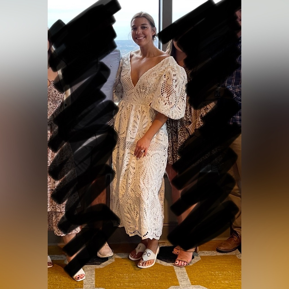 Showpo white cut out dress, perfect for all things bridal